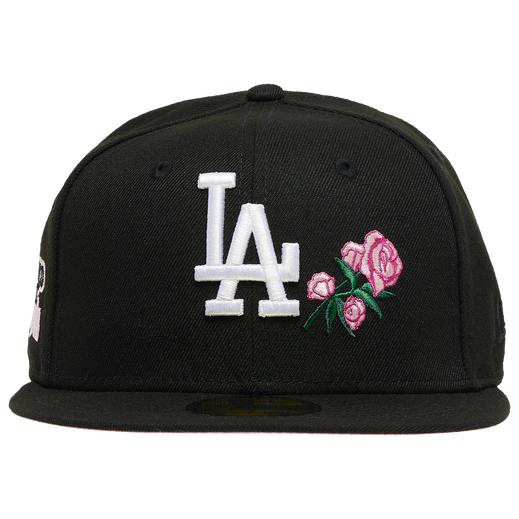New Era Los Angeles Dodgers Black/Pink Rose 59FIFTY Fitted Hat