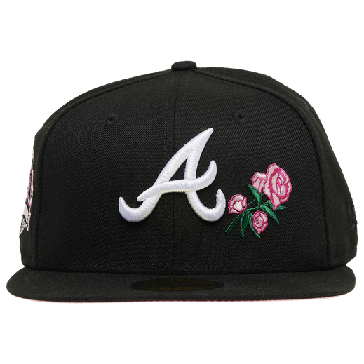 New Era Atlanta Braves Black/Pink Rose 59FIFTY Fitted Hat