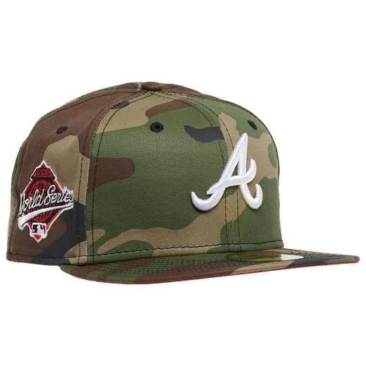 New Era Atlanta Braves Camouflage 1995 World Series Red Undervisor 59FIFTY Fitted Hat