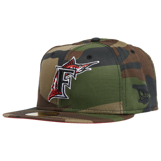 New Era Florida Marlins Camouflage 1994 World Series Red Undervisor 59FIFTY Fitted Hat