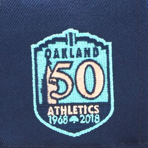 New Era Oakland Athletics "Cobbler" Pack Peach Under Brim 59FIFTY Fitted Hat