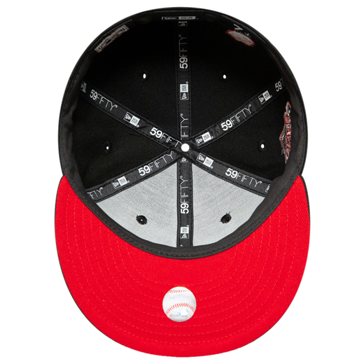 Black and red fitted hat sales