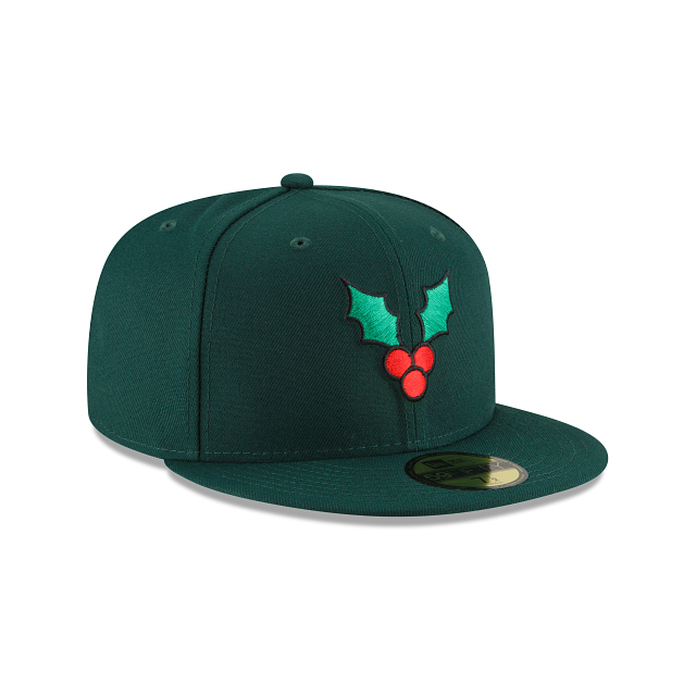 New Era Holly Leaves Green/Red 2022 59FIFTY Fitted Hat