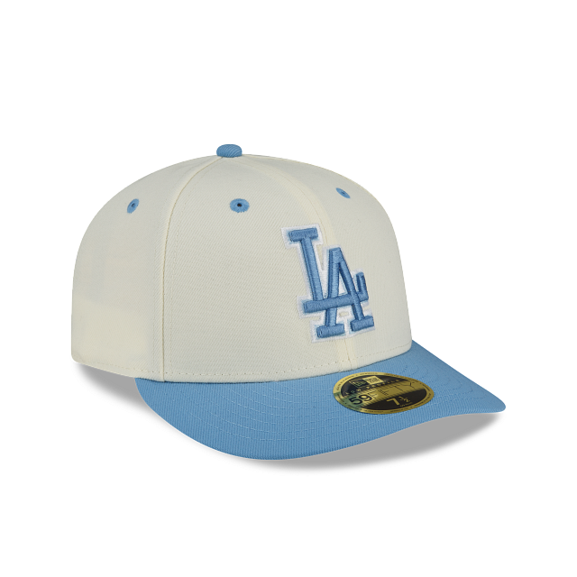 New Era Los Angeles Dodgers Chrome Sky Low Profile 2022 59FIFTY Fitted Hat