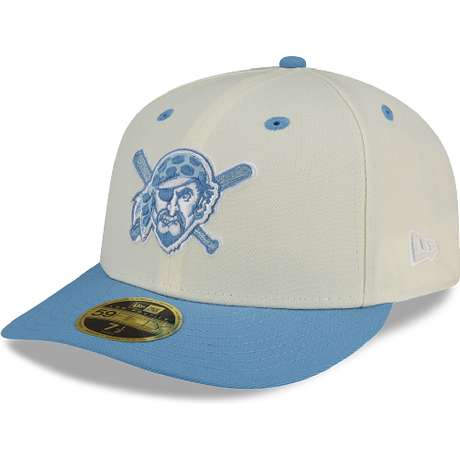 New Era Pittsburgh Pirates Chrome Sky Low Profile 2022 59FIFTY Fitted Hat