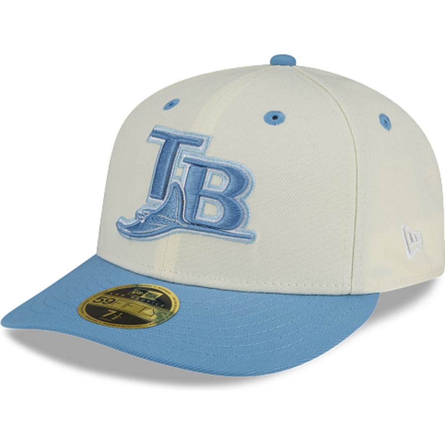 New Era Tampa Bay Rays Chrome Sky Low Profile 2022 59FIFTY Fitted Hat