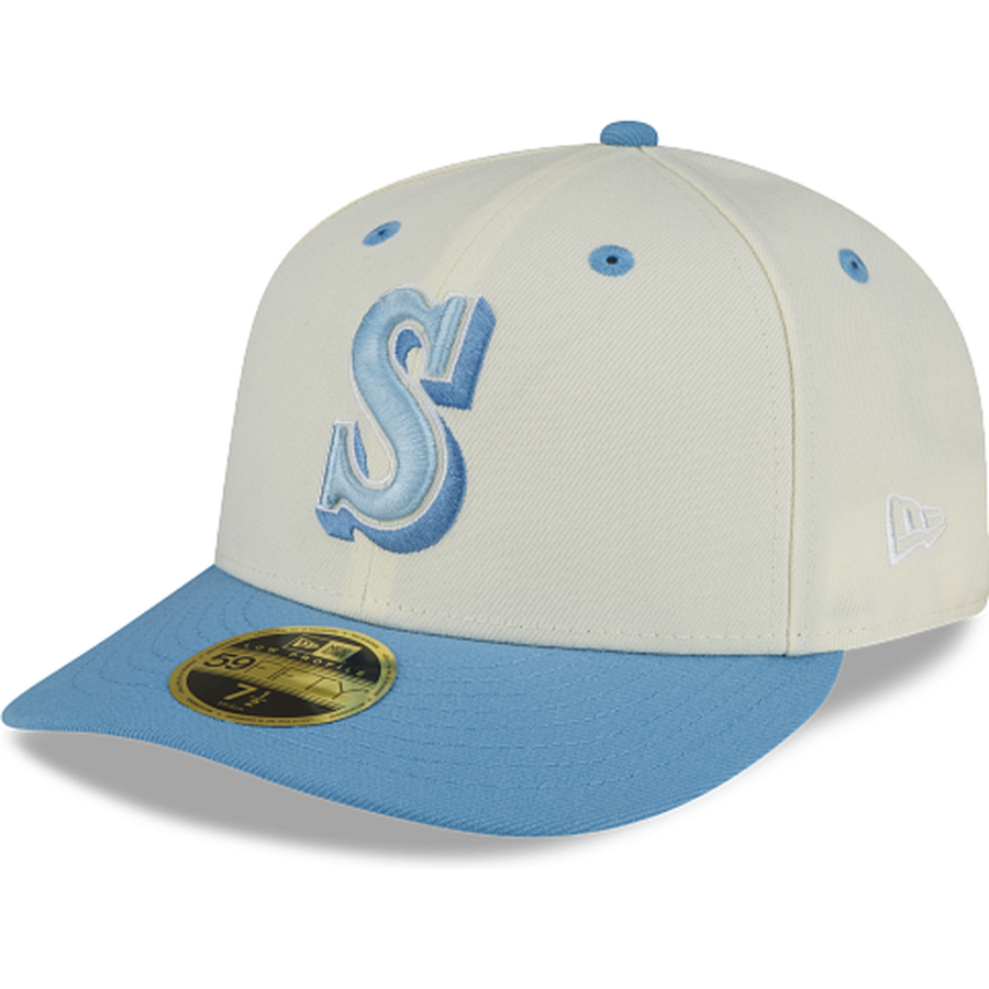 New Era Seattle Mariners Chrome Sky Low Profile 2022 59FIFTY Fitted Hat