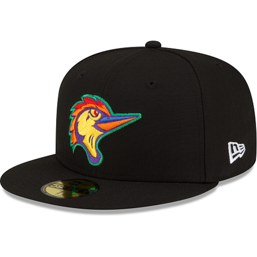 New Era  Fayetteville Woodpeckers Pitch Black 2022 59FIFTY Fitted Hat