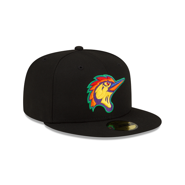 New Era Fayetteville Woodpeckers Pitch Black 2022 59FIFTY Fitted Hat