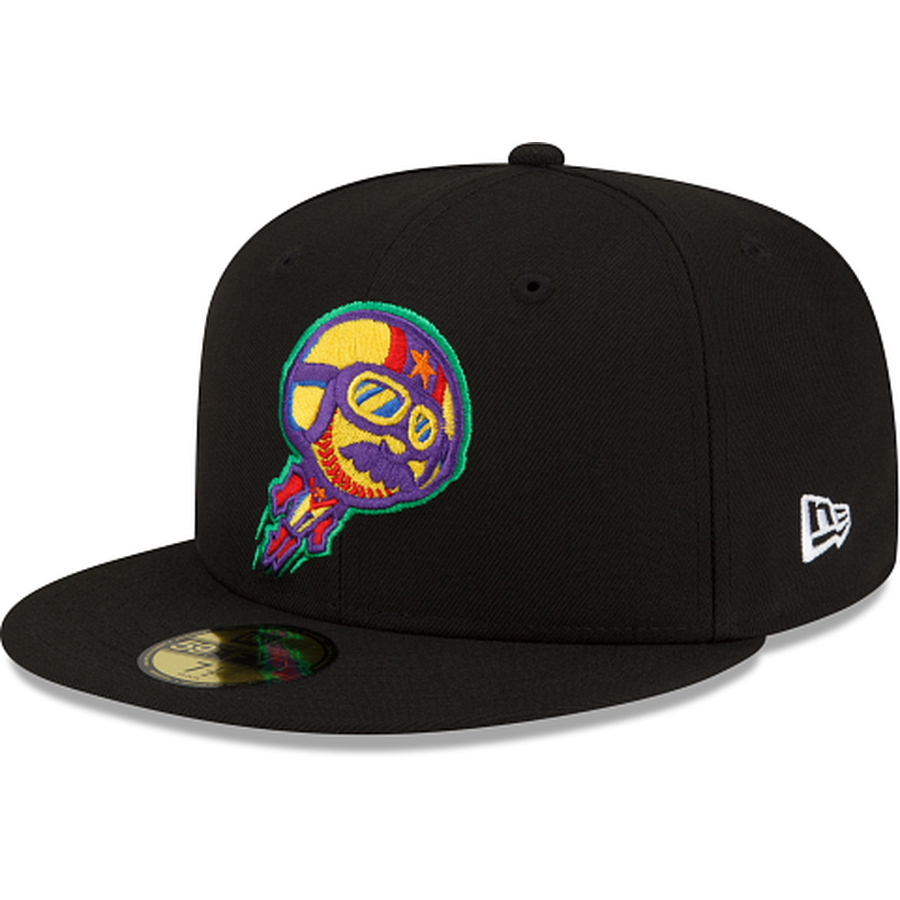 New Era  Kannapolis Cannon Ballers Pitch Black 2022 59FIFTY Fitted Hat