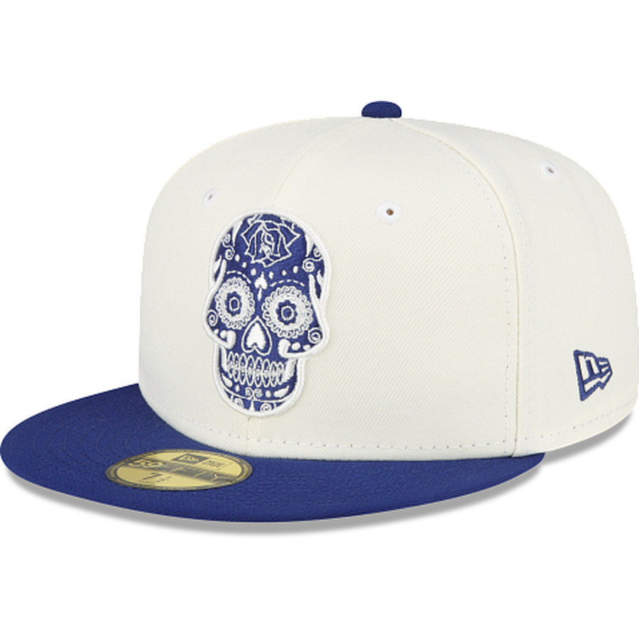 New Era Day of the Dead Blue Sugar Skull 59FIFTY Fitted Hat