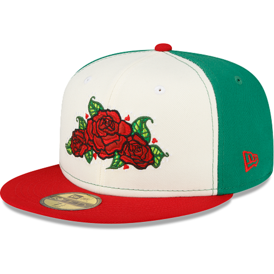 New Era Day of the Dead Roses Green 59FIFTY Fitted Hat
