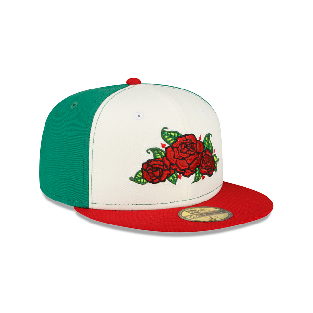 New Era Day of the Dead Roses Green 59FIFTY Fitted Hat