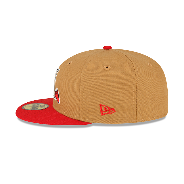 New Era Hickory Crawdads Wheat 2022 59FIFTY Fitted Hat