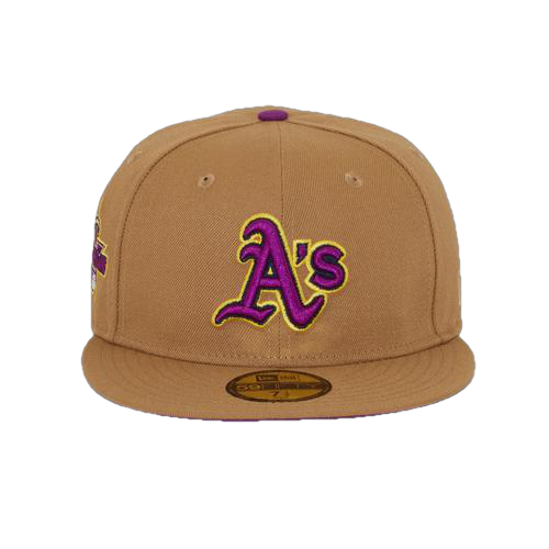 New Era Oakland Athletics Wheat/Purple 2010 All-Star Game 59FIFTY Fitted Hat