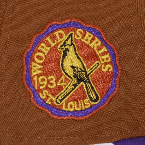 New Era St. Louis Cardinals Brown/Purple 1934 World Series 59FIFTY Fitted Hat