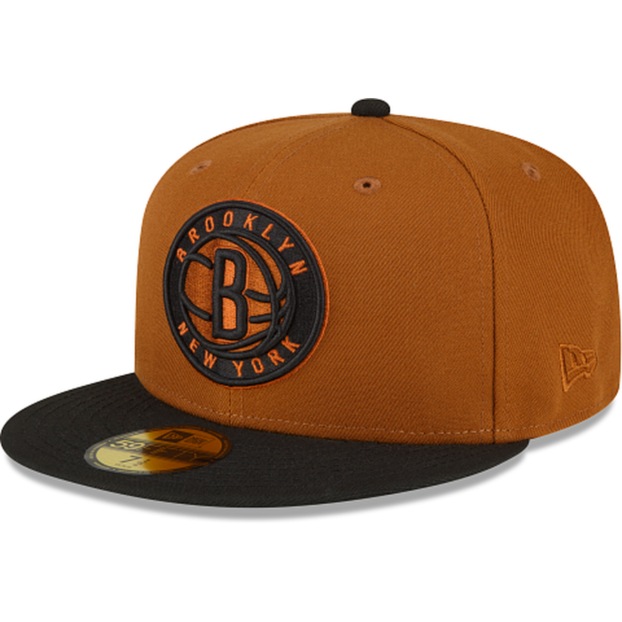 New Era Brooklyn Nets Toasted Peanut 2022 59FIFTY Fitted Hat