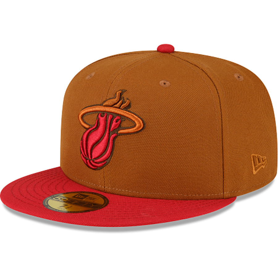 New Era Miami Heat Toasted Peanut 2022 59FIFTY Fitted Hat