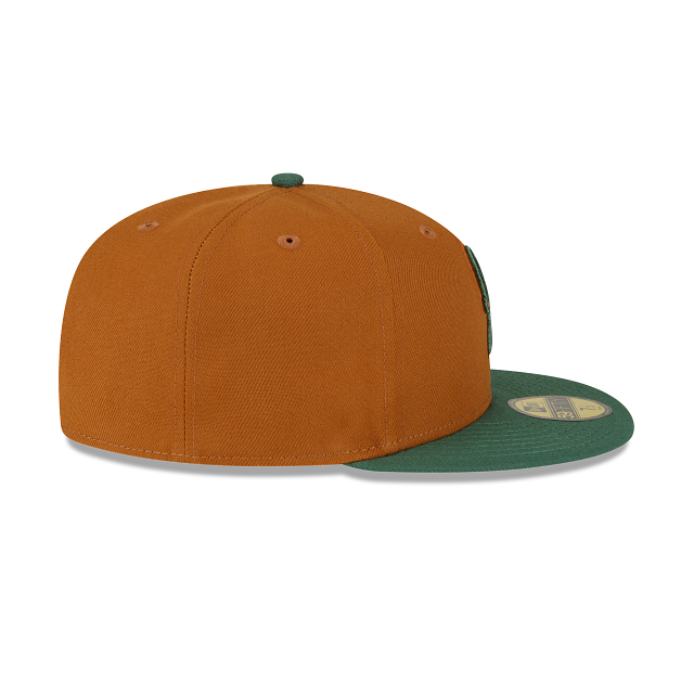 New Era Milwaukee Bucks Toasted Peanut 2022 59FIFTY Fitted Hat