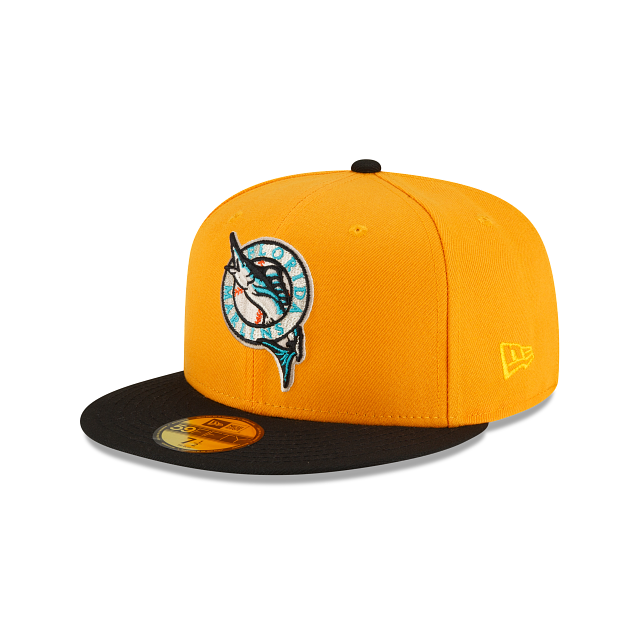 New Era Florida Marlins Mustard 59FIFTY Fitted Hat