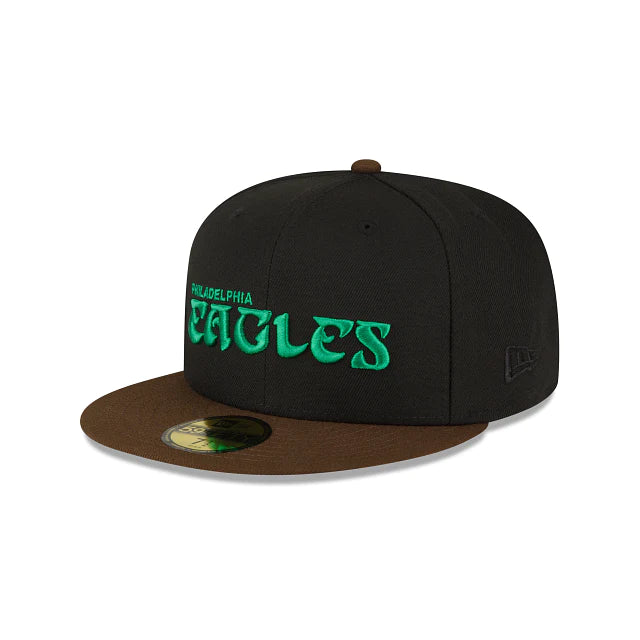 New Era Philadelphia Eagles Black Walnut 2023 59FIFTY Fitted Hat