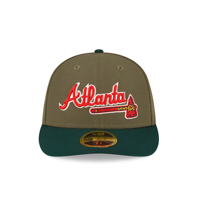 New Era Atlanta Braves Olive Low Profile 2023 59FIFTY Fitted Hat