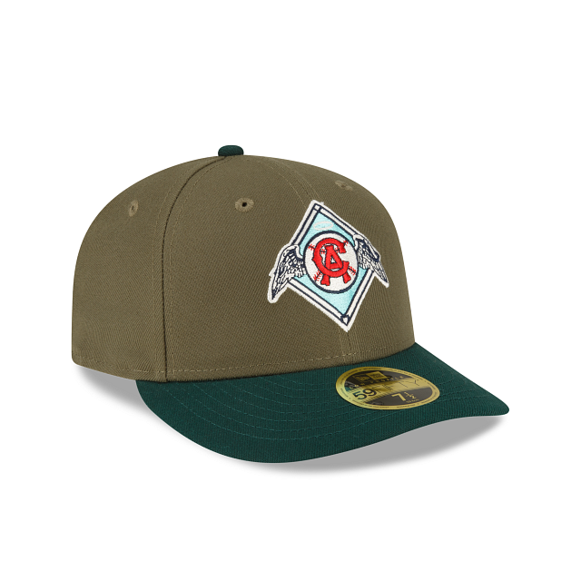 New Era Los Angeles Angels Olive Low Profile 2023 59FIFTY Fitted Hat