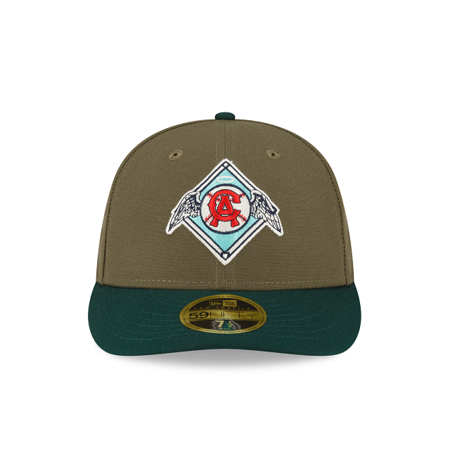 New Era Los Angeles Angels Olive Low Profile 2023 59FIFTY Fitted Hat