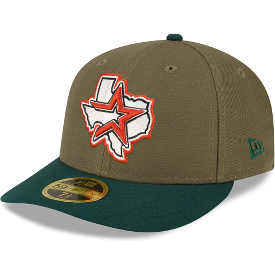 New Era Houston Astros Olive Low Profile 2023 59FIFTY Fitted Hat