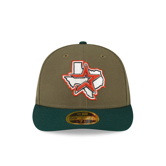 New Era Houston Astros Olive Low Profile 2023 59FIFTY Fitted Hat