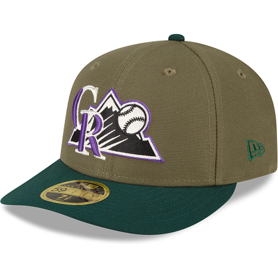 New Era Colorado Rockies Olive Low Profile 2023 59FIFTY Fitted Hat