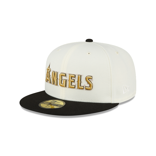 New Era Just Caps Chrome Black Los Angeles Angels 59FIFTY Fitted Hat
