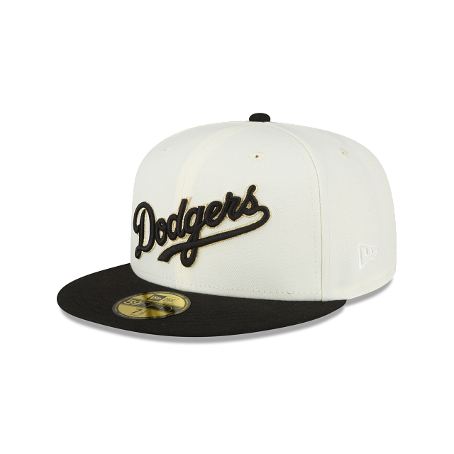 New Era Just Caps Chrome Black Los Angeles Dodgers 59FIFTY Fitted Hat