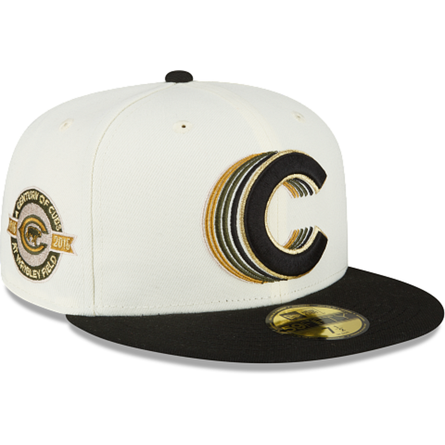 New Era Just Caps Chrome Black Chicago Cubs 59FIFTY Fitted Hat