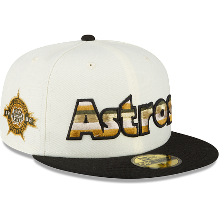 New Era Just Caps Chrome Black Houston Astros 59FIFTY Fitted Hat