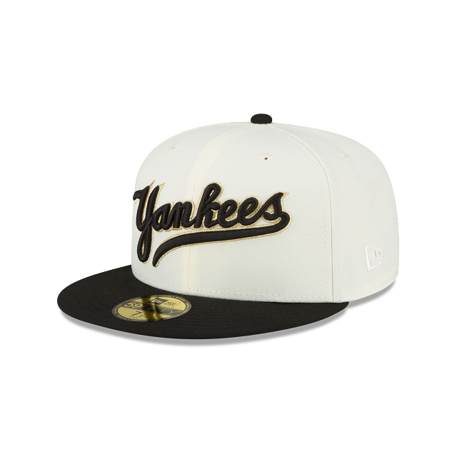 New Era Just Caps Chrome Black New York Yankees 59FIFTY Fitted Hat