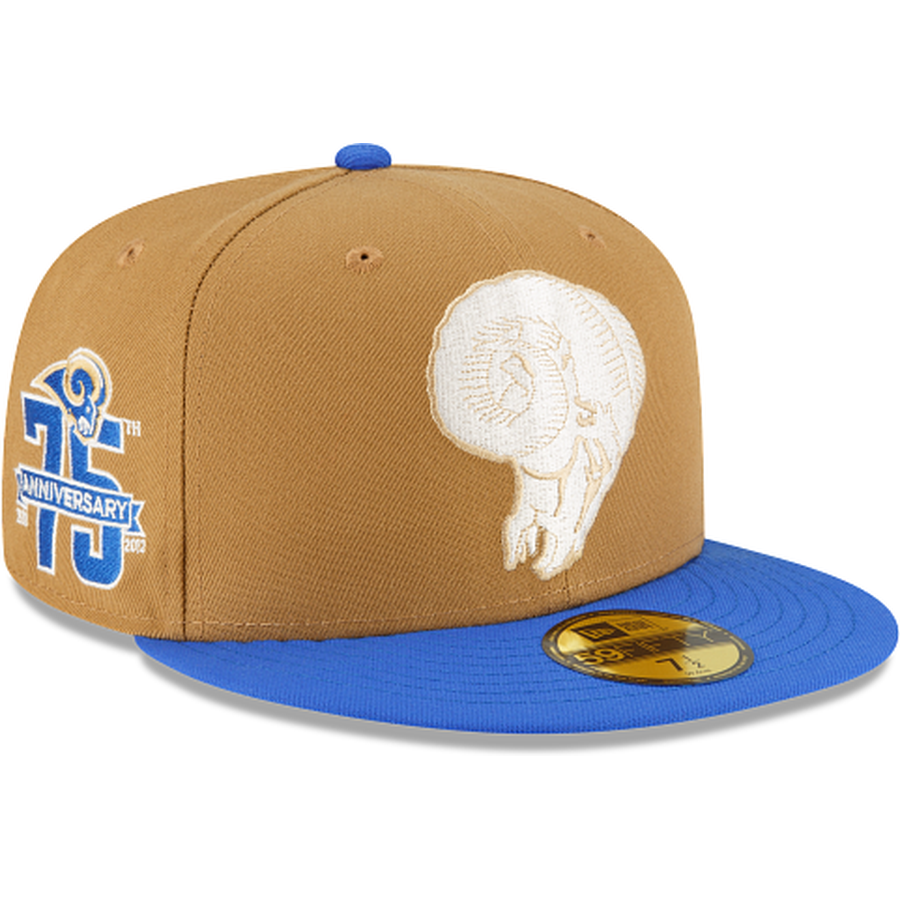 New Era Los Angeles Rams Ivory Wheat 2023 59FIFTY Fitted Hat