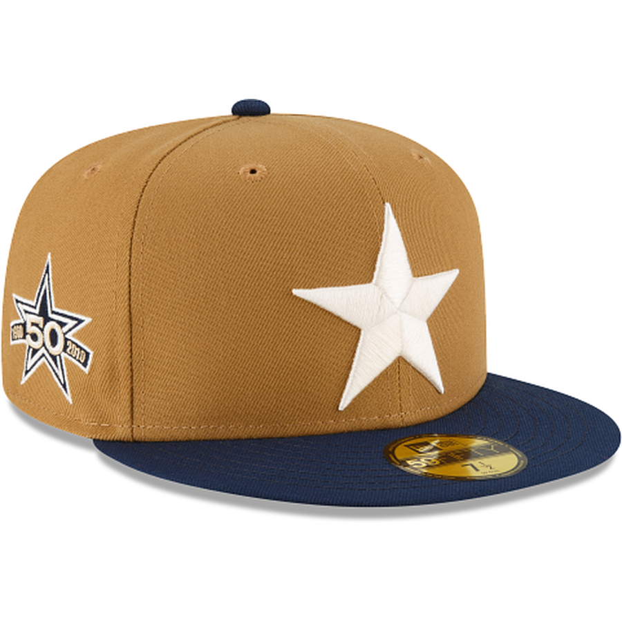 New Era Dallas Cowboys Ivory Wheat 2023 59FIFTY Fitted Hat