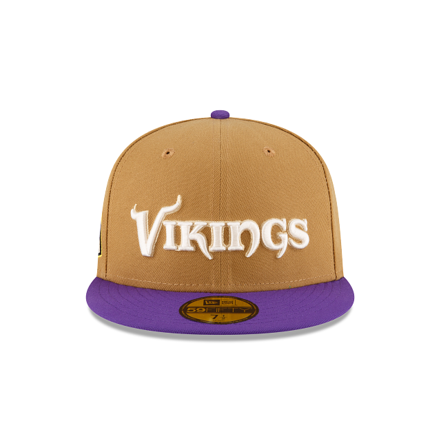 New Era Minnesota Vikings Ivory Wheat 2023 59FIFTY Fitted Hat