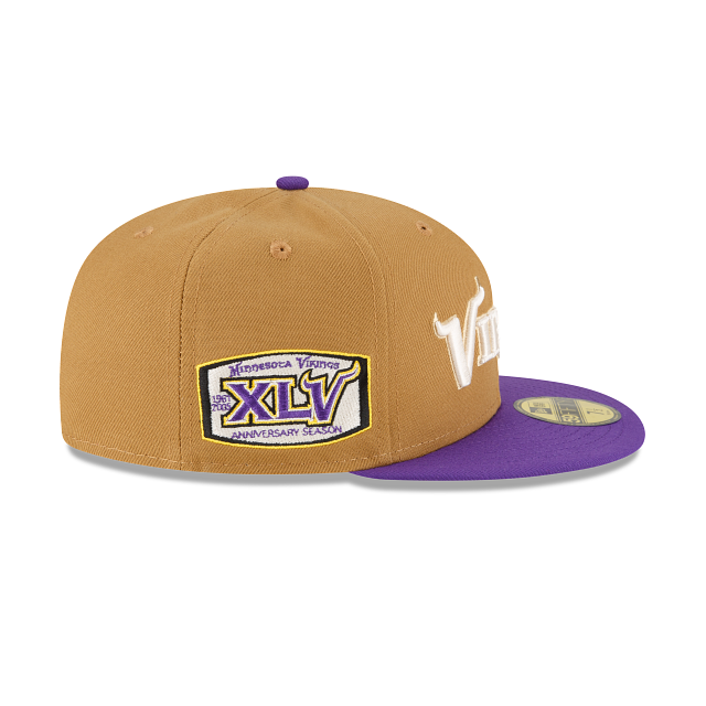 New Era Minnesota Vikings Ivory Wheat 2023 59FIFTY Fitted Hat
