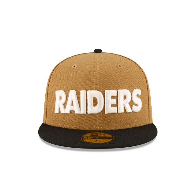New Era Las Vegas Raiders Ivory Wheat 2023 59FIFTY Fitted Hat