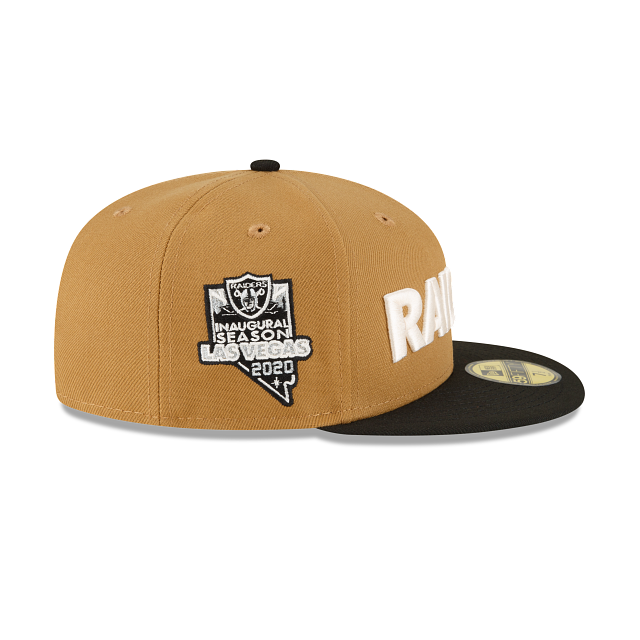 New Era Las Vegas Raiders Ivory Wheat 2023 59FIFTY Fitted Hat