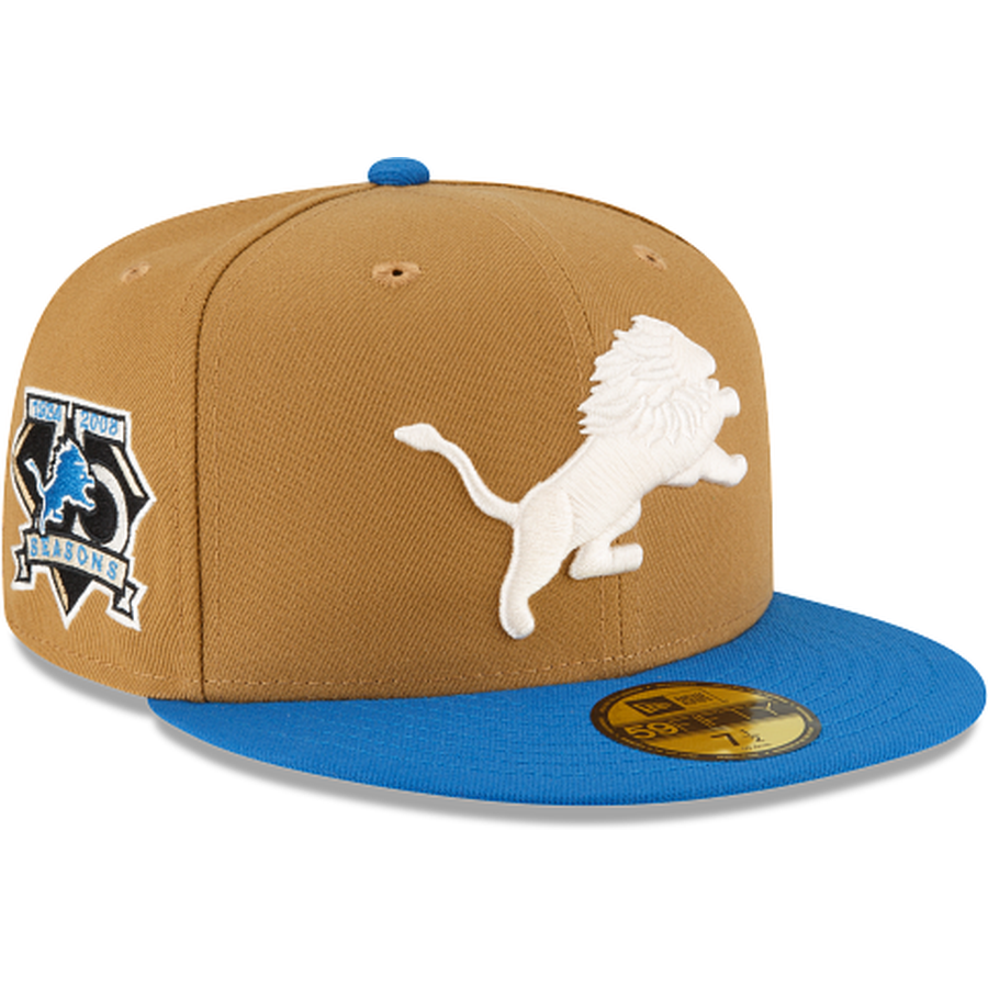 New Era Detroit Lions Ivory Wheat 2023 59FIFTY Fitted Hat