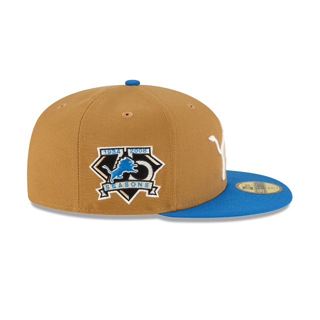 New Era Detroit Lions Ivory Wheat 2023 59FIFTY Fitted Hat