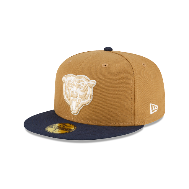 New Era Chicago Bears Ivory Wheat 2023 59FIFTY Fitted Hat