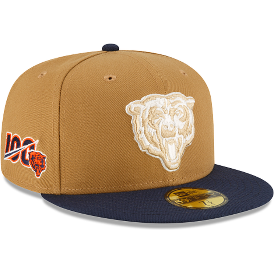 New Era Chicago Bears Ivory Wheat 2023 59FIFTY Fitted Hat