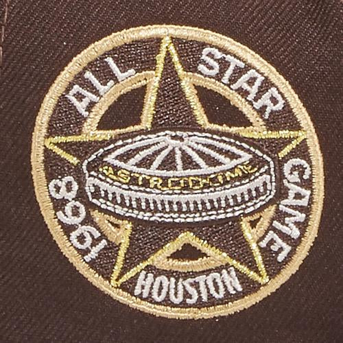 New Era x Eblens Houston Astros Dark Brown/ Corduroy Visor 1968 All-Star Game 59FIFTY Fitted Hat