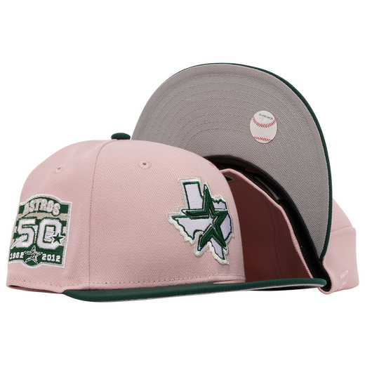 New Era Houston Astros Blush Pink/Green 50th Anniversary 59FIFTY Fitted Hat