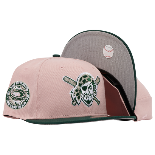 New Era Pittsburgh Pirates Blush Pink/Green Three Rivers Stadium 59FIFTY Fitted Hat