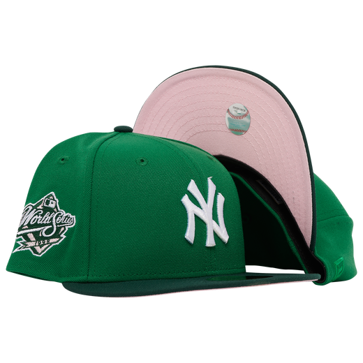 New Era New York Yankees 1998 World Series Kelly Green Pink UV 59FIFTY Fitted Hat